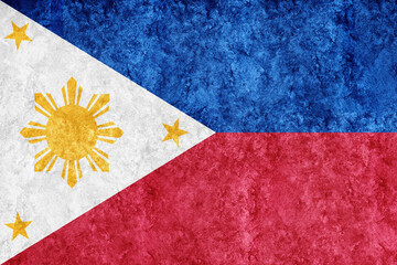 Philippines Metallic flag, Textured flag