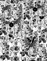 distressed pattern in traditional motifs 