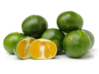 tangerine on white background