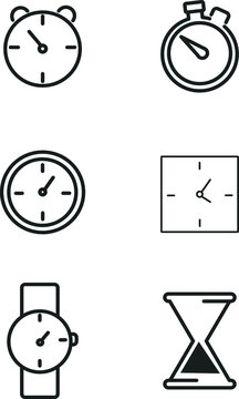 Illustration vector graphic of a Clock Icons various kinds of clock timers , Perfect for icon, etc.