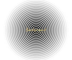 Abstract circle pattern black and white color ring. Abstract  vector illustration for sound wave, Monochrome graphic.