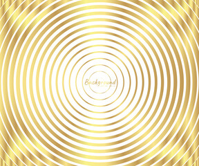Gold luxurious circle pattern with golden wave lines over. Abstract background, vector illustration