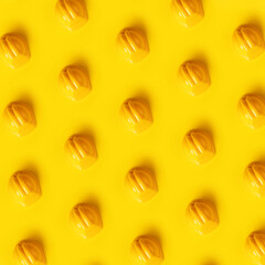 hard hat pattern over yellow background