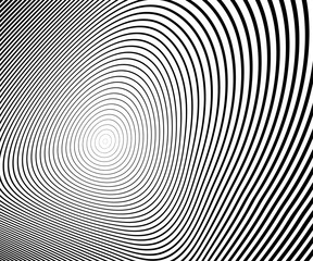 Abstract circle pattern black and white color ring. Abstract  vector illustration for sound wave, Monochrome graphic.