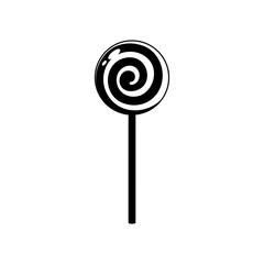 Candy lollipop vector icon simple design isolated on white background. Vector