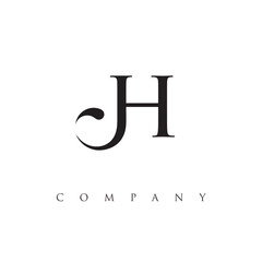 initial JH logo design vector