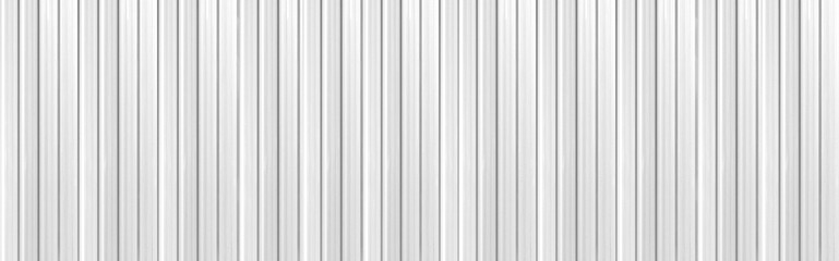 Fototapeta premium Panorama of White Corrugated metal background and texture surface or galvanize steel