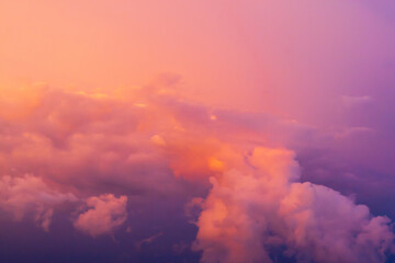 Naklejka na ściany i meble Evening sky with clouds as background.