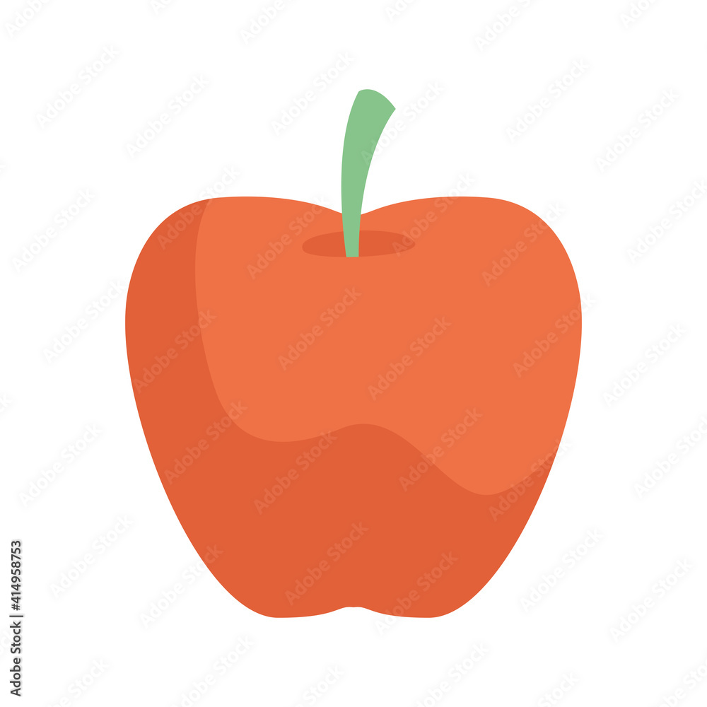 Poster apple fruit healthy food isolated icon