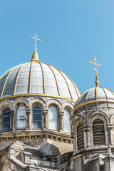 Fototapeta na wymiar Church domes in Biarritz, France