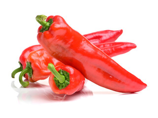 Fresh red pepper on white background