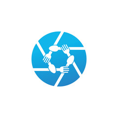 Food photography logo template design