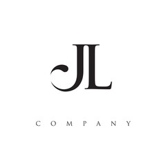 monogram JL logo design vector