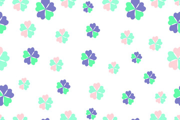 Fototapeta na wymiar Bright color flower heart background vector. Heart pink green blue purple pastel background. abstract with heart flowers. bright illustration for happy, romantic, shape, woman, birthday, bright, card.