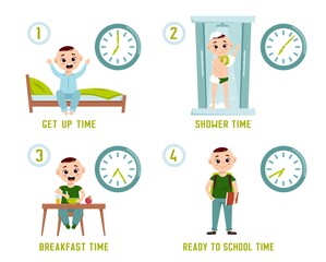 Boy morning routine