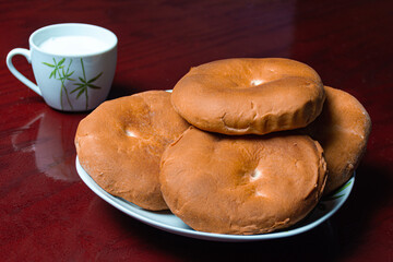 cup of coffee and croissant