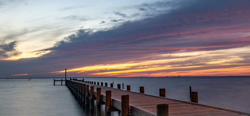 Fototapeta premium A cool sunset view at Fairhope, Alabama 