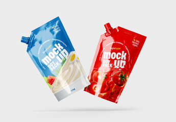 Doypack Packaging Mockup Set, Pouch