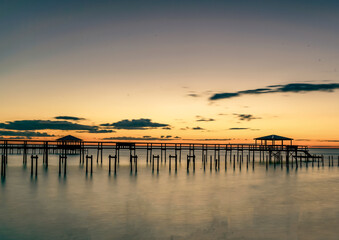 Obraz premium A cool sunset view at Fairhope, Alabama 