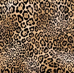 Stickers pour porte Léopard Texture léopard sans couture, imprimé animal africain