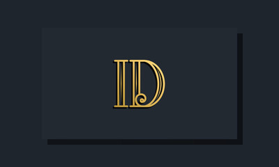 Minimal Inline style Initial ID logo.