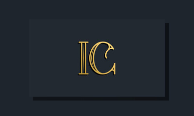 Minimal Inline style Initial IC logo.