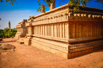 Raja Gopuram built by Pallavas is UNESCO World Heritage Site located at Great South Indian...