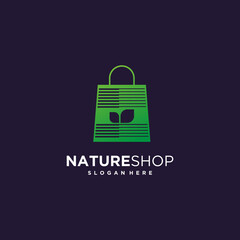 Online shop logo designs template. shopping bag icon