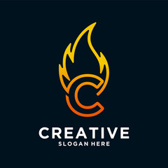 creative hot fire letters with alphabet design. Fire lettering logo designs are suitable for restaurants, BBQ and others