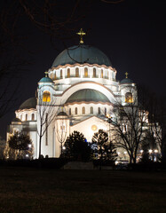 The Church of Saint Sava, the largest Orthodox church in the Balkans. It is located in Belgrade, Serbia and is one of the most visited places for tourists.