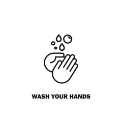 Hand wash flat vector icon. Clean hands flat vector icon