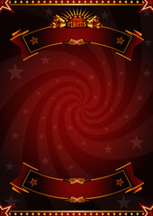 Circus red background.
A red circus background for a poster with a vortex for your message !

