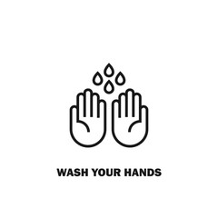 Hand wash flat vector icon. Clean hands flat vector icon