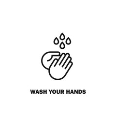 Hand wash flat vector icon. Clean hands flat vector icon