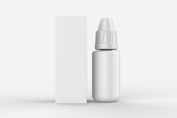 Dropper Bottle. Cosmetic Eyedropper Vial, Isolated. Natural Treatment Medical Eye Drop Packaging Mockup. Collagen Aging Liquid Serum Bottle. Luxury Aroma Container Blank Mock Up. 3d illustration