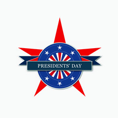 President day trendy logo design of united states of america.