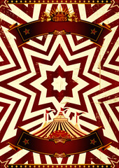 Circus abstract red background.
A red circus background for a poster with a ribbon for your message !
