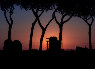 Acquedotti al tramonto