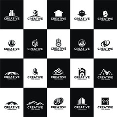 real estate set of business icons