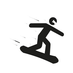 snowboard icon. winter recreation area. descent from the mountain. winter weekend