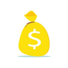 money bag.profit.wealth icon on white background.