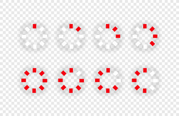 Web and mobile app preloader template isolated on transparent background