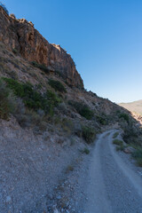 dirt road in the mountains in southern Spain