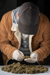 CBD selection - legalized marijuana detailed photos
