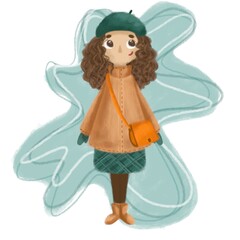Fototapeta na wymiar girl in winter clothes