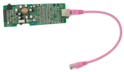 Lan cable connected to an electronic device