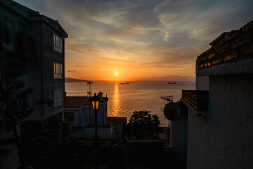 Atardecer de verano en el estrecho de Gibraltar