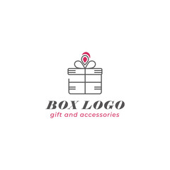 Gift box logo design