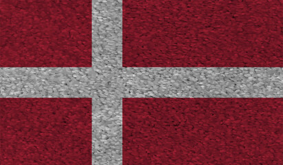 Obraz premium Grunge Denmark flag. Denmark flag with waving grunge texture.