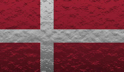 Grunge Denmark flag. Denmark flag with waving grunge texture.